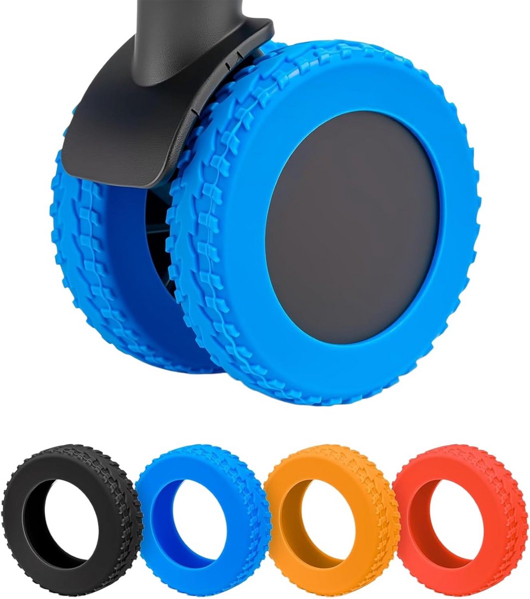 8 Stuks Vervangingswielen voor Koffers - Siliconen Rollen 5-6 cm - Geluiddempend en Slijtvast