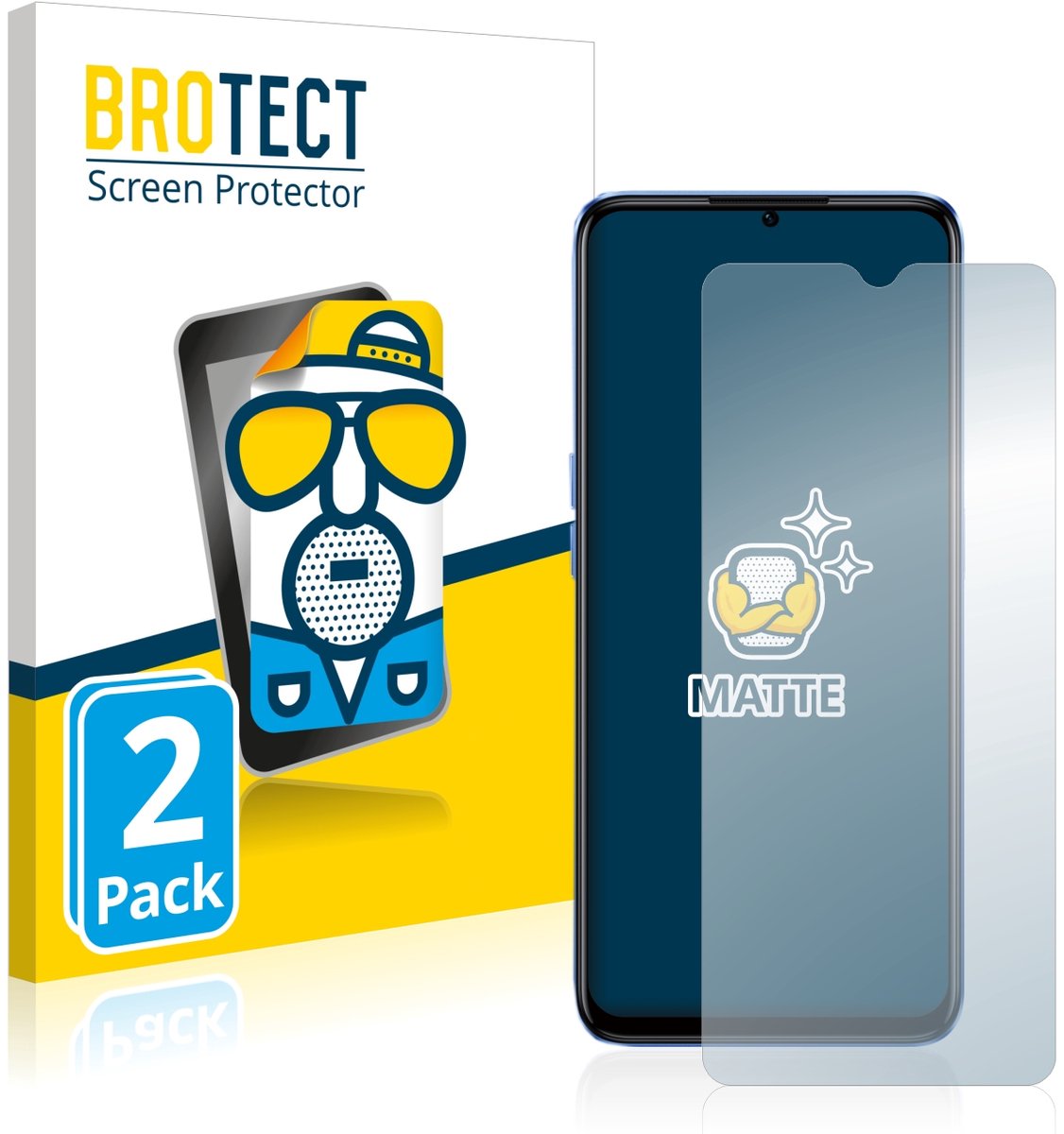 BROTECT - Screenprotector voor realme Narzo 50 5G - Folie Beschermfolie matte 2 Stuks