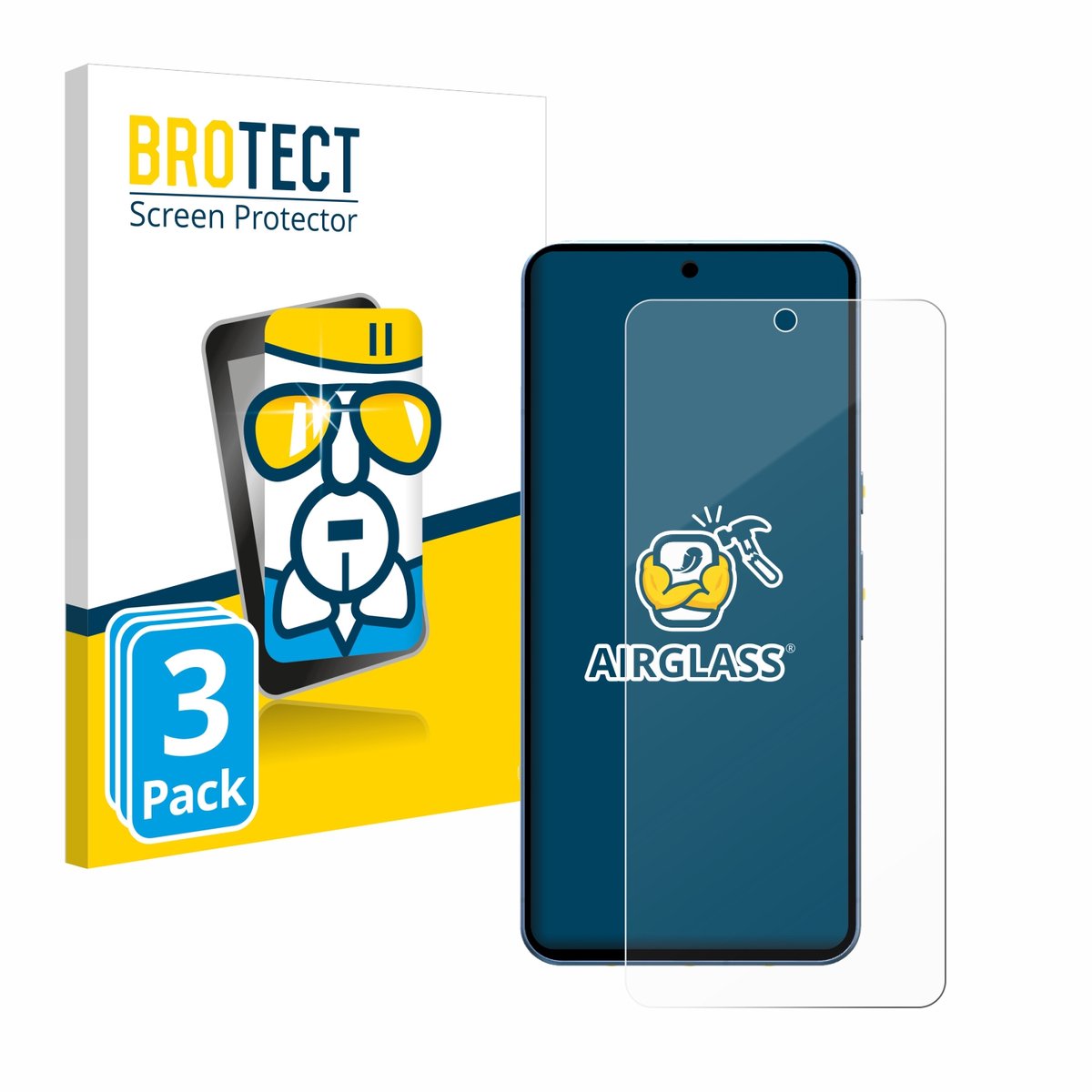 Screenprotector 3 Stuks voor Google Pixel 8 Pro Beschermglas transparant