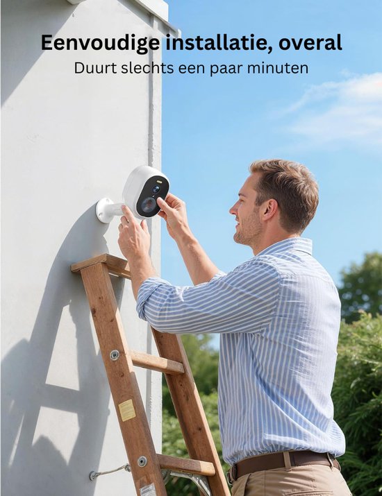 NBAP® Camerabewaking - Beveiligingscamera Draadloos Buiten - Bewakingscamera van Merkloos — afbeelding 3