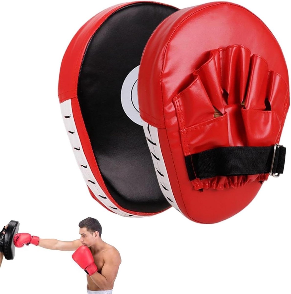 Trainers voor kickboksen en boksen - Bescherming voor Muay Thai en Taekwondo - Geschikt voor Martial Arts - Zwart - Hoofdbescherming kickboksen - Neusbescherming boksen - Kinstuk - CE-gecertificeerd - Verstelbaar - Gezichtsbescherming