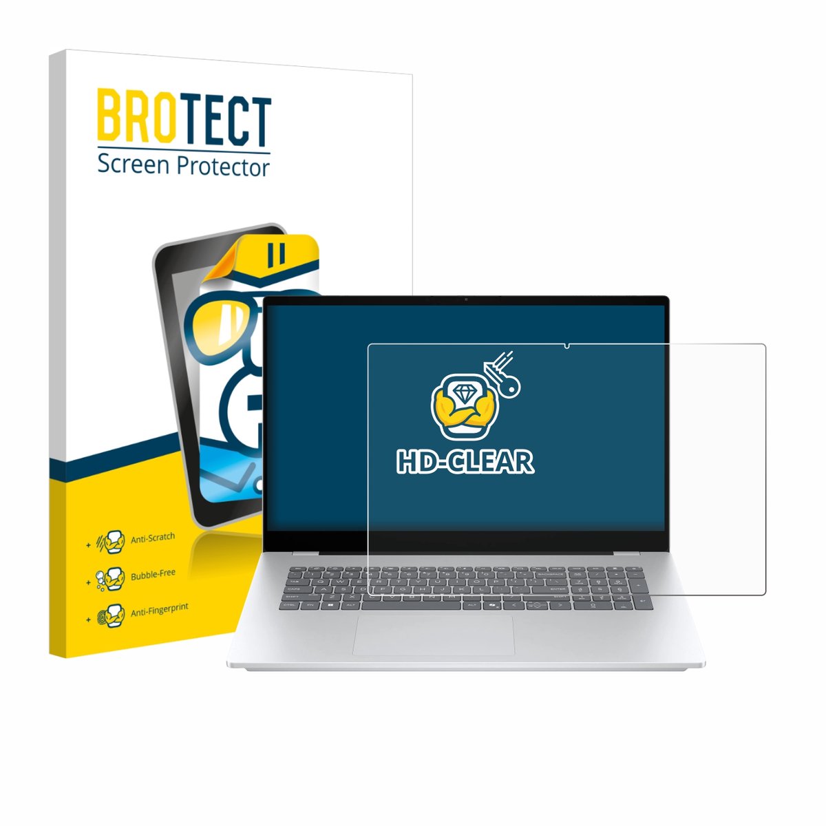 BROTECT - Screenprotector voor HP OmniBook 7 17-dc - Folie Beschermfolie transparant