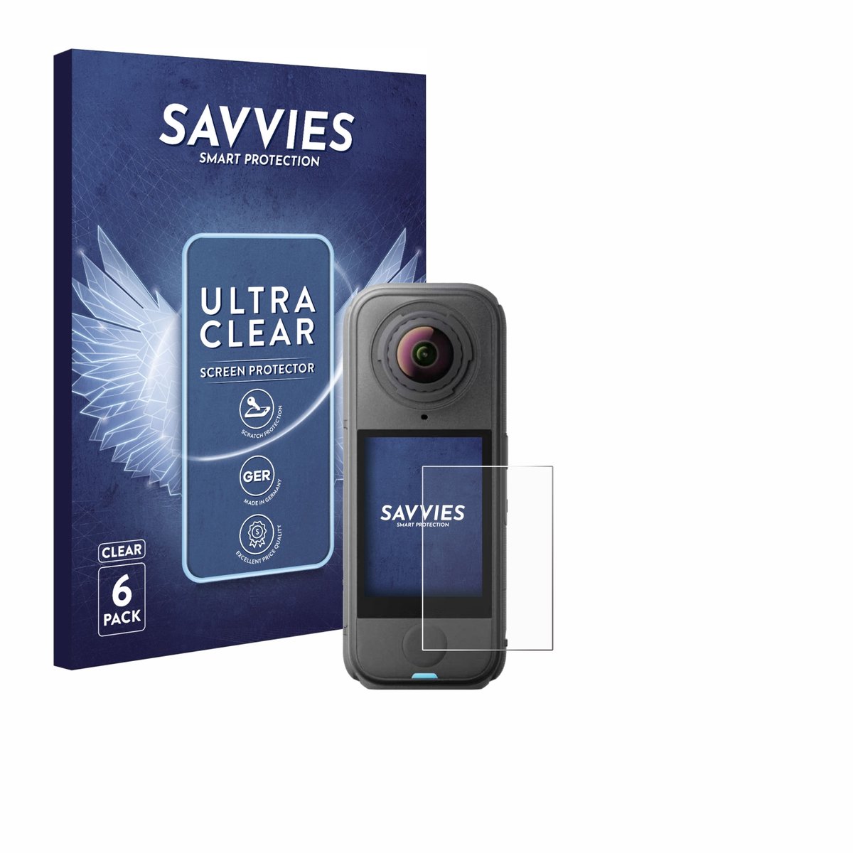 Savvies - Screenprotector voor Insta360 X4 Air - Folie Beschermfolie transparant 6 Stuks