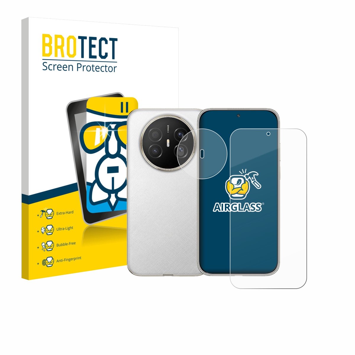 Screenprotector voor Huawei Mate 70 Air (Voor+Camera) Beschermglas transparant