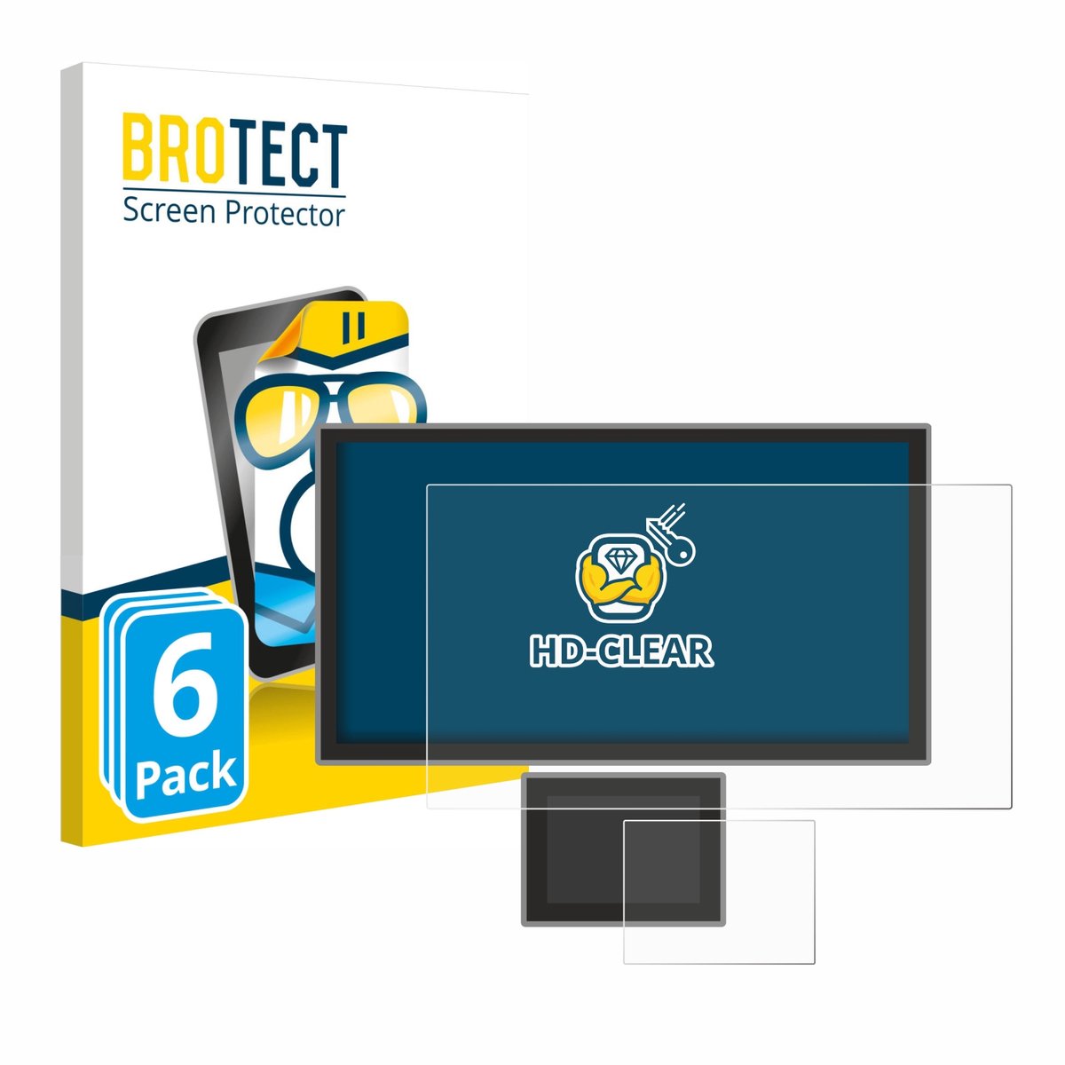 BROTECT - Screenprotector voor Icom IC-7760 - Folie Beschermfolie transparant 6 Stuks