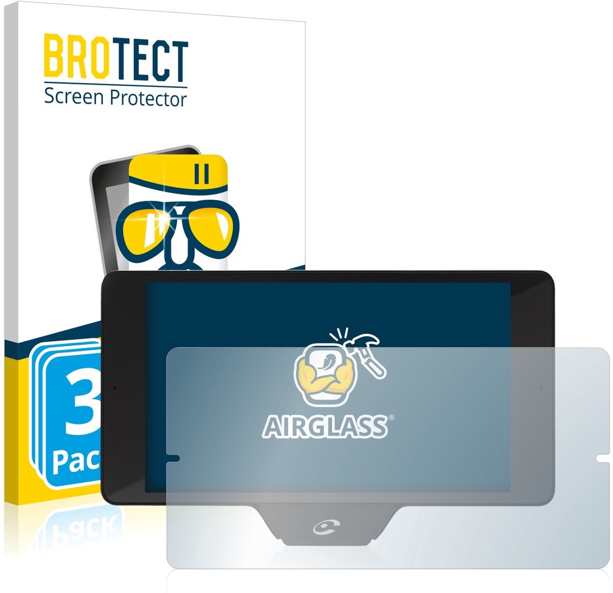 Screenprotector 3 Stuks voor Coyote Nav+ 2017 Beschermglas transparant