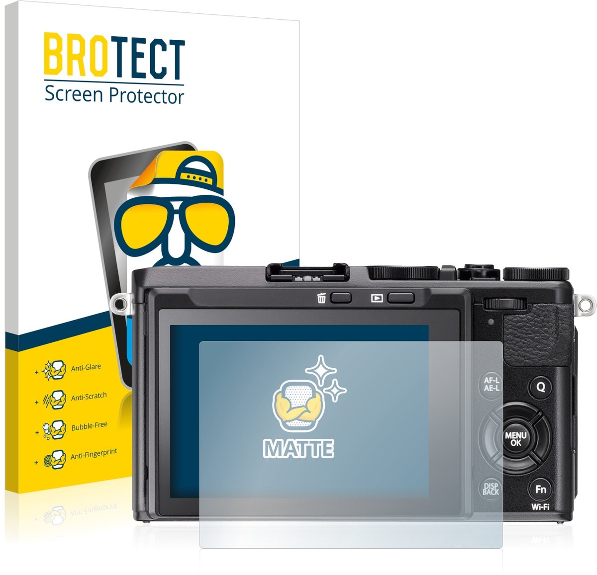BROTECT - Screenprotector voor Fujifilm FinePix X70 - Folie Beschermfolie matte 2 Stuks