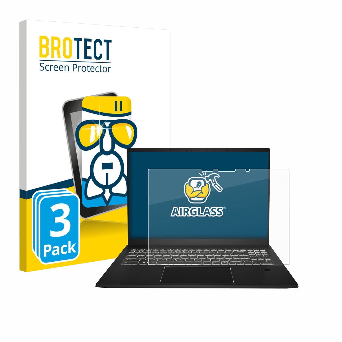 Screenprotector 3 Stuks voor MSI Summit A16 AI+ Beschermglas transparant
