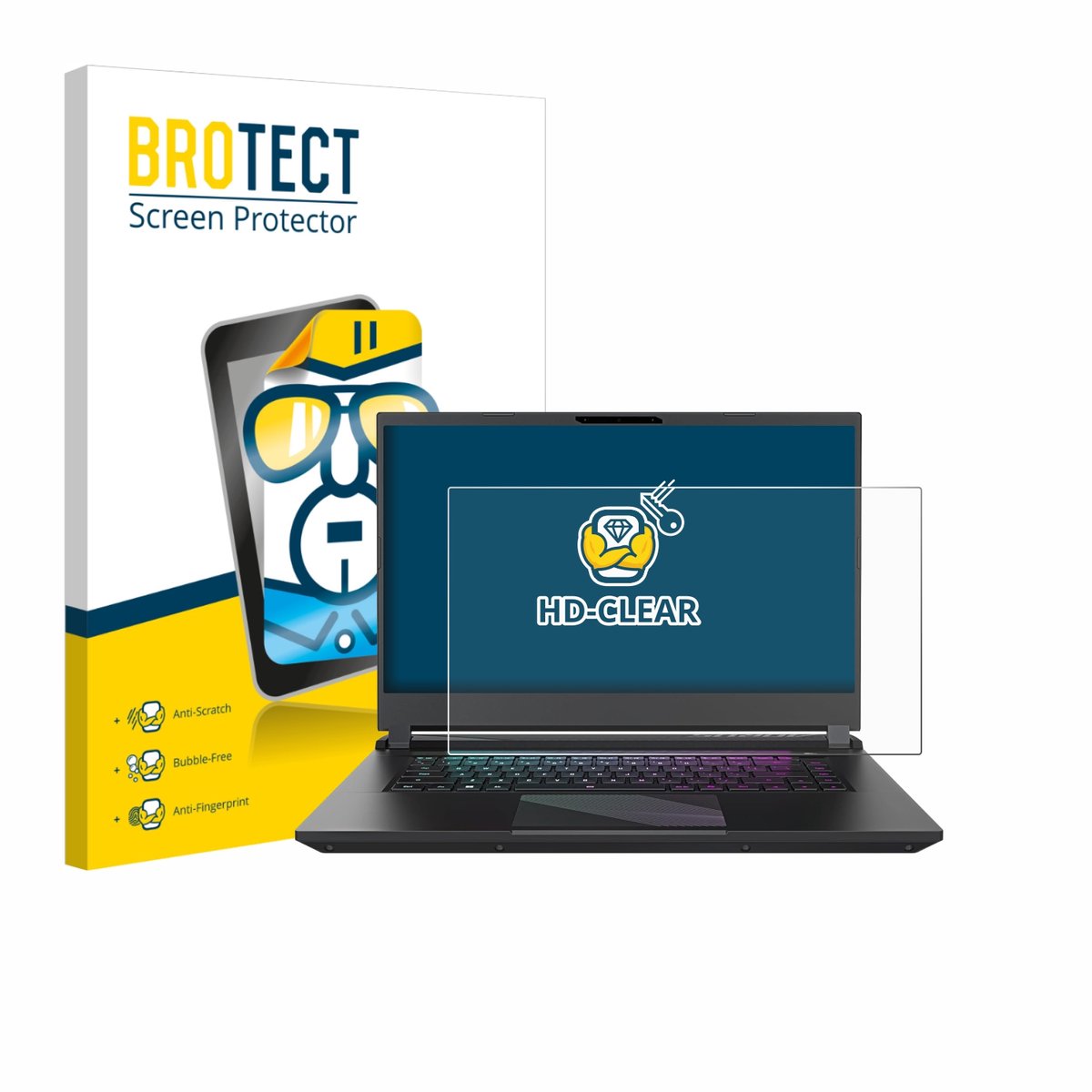 BROTECT - Screenprotector voor Gigabyte AORUS 15 2024 - Folie Beschermfolie transparant
