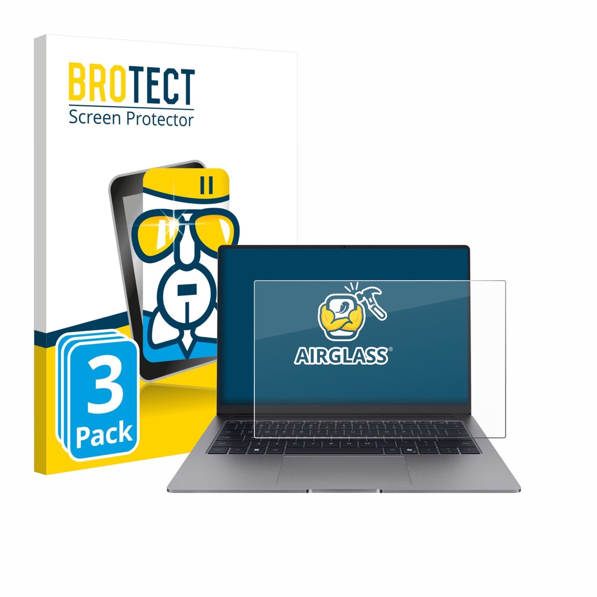 Screenprotector 3 Stuks voor Honor MagicBook X14 Plus 2025 Beschermglas transparant