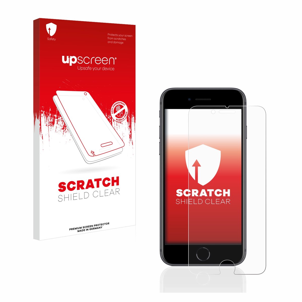 upscreen - Screenprotector voor Apple iPhone 8 - Folie Beschermfolie transparant