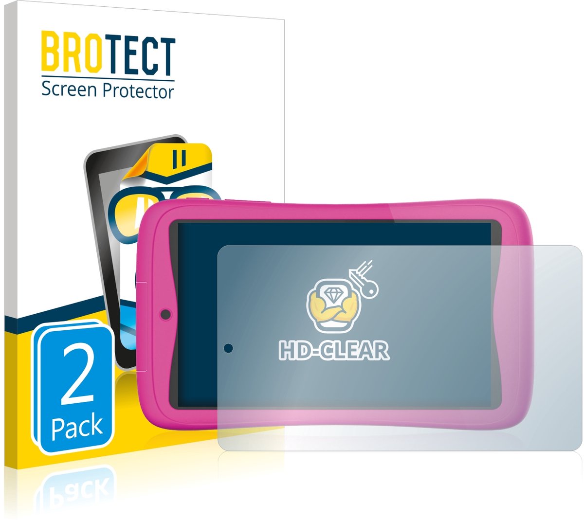 BROTECT - Screenprotector voor Kurio Connect 7" - Folie Beschermfolie transparant 2 Stuks