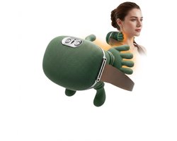 Shiatsu Nekmassage Apparaat – Draadloos Massagekussen met Warmte voor Nek en Schouders – Groen