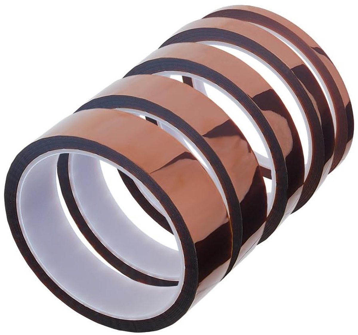 Allecto- Thermoband - Hittebestendig - Polyimidband - Transferband - Sublimatiedruk 5 rollen thermoband 108 voet hittebestendig plakband 5 mm 10 mm 15 mm polyimidband hoge temperatuur transferband voor sublimatiedruk
