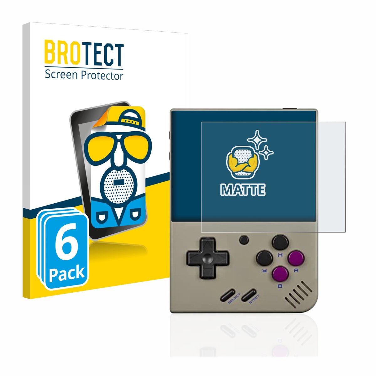 BROTECT - Screenprotector voor Miyoo Mini Plus - Folie Beschermfolie matte 6 Stuks