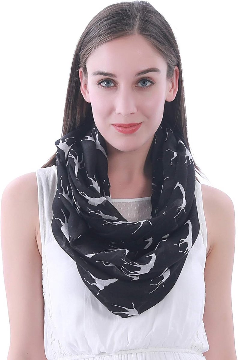 Lange Dames Sjaal met Giraffenprint - Loop Sjaal