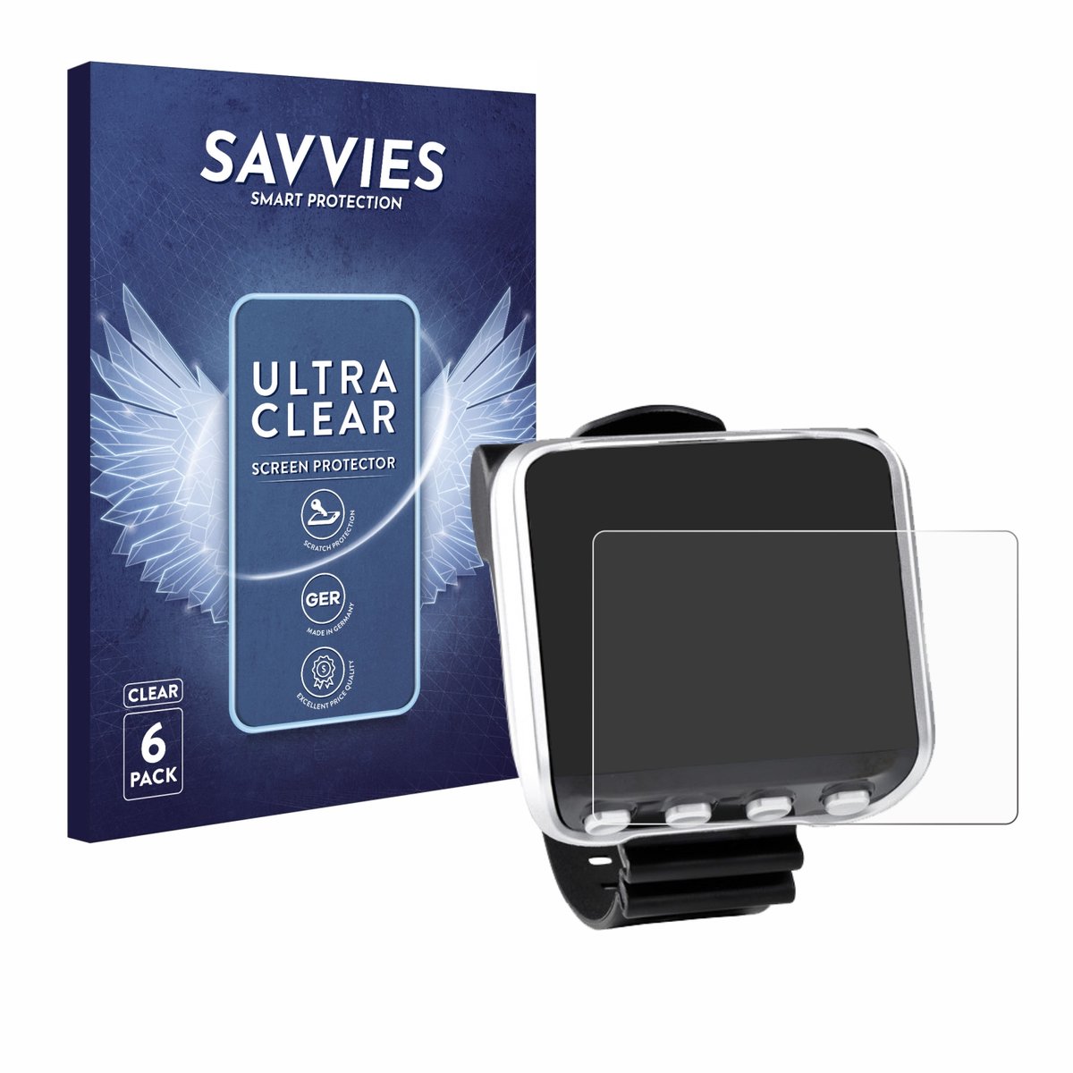 Savvies - Screenprotector voor Mares Genius - Folie Beschermfolie transparant 6 Stuks