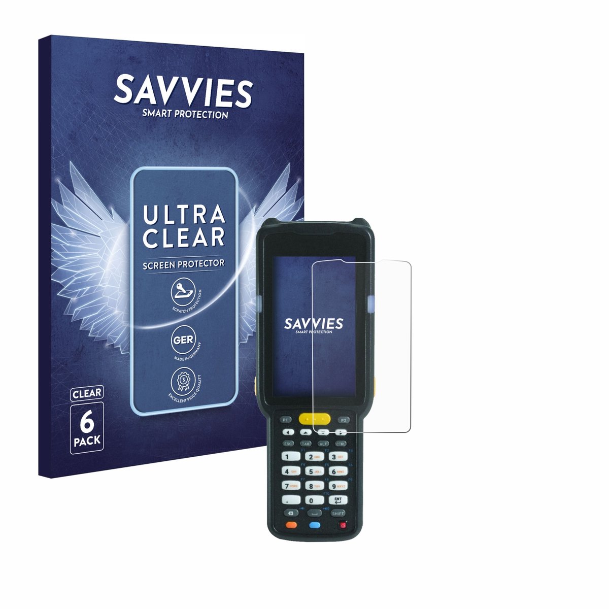 Savvies - Screenprotector voor Zebra MC3300X - Folie Beschermfolie transparant 6 Stuks