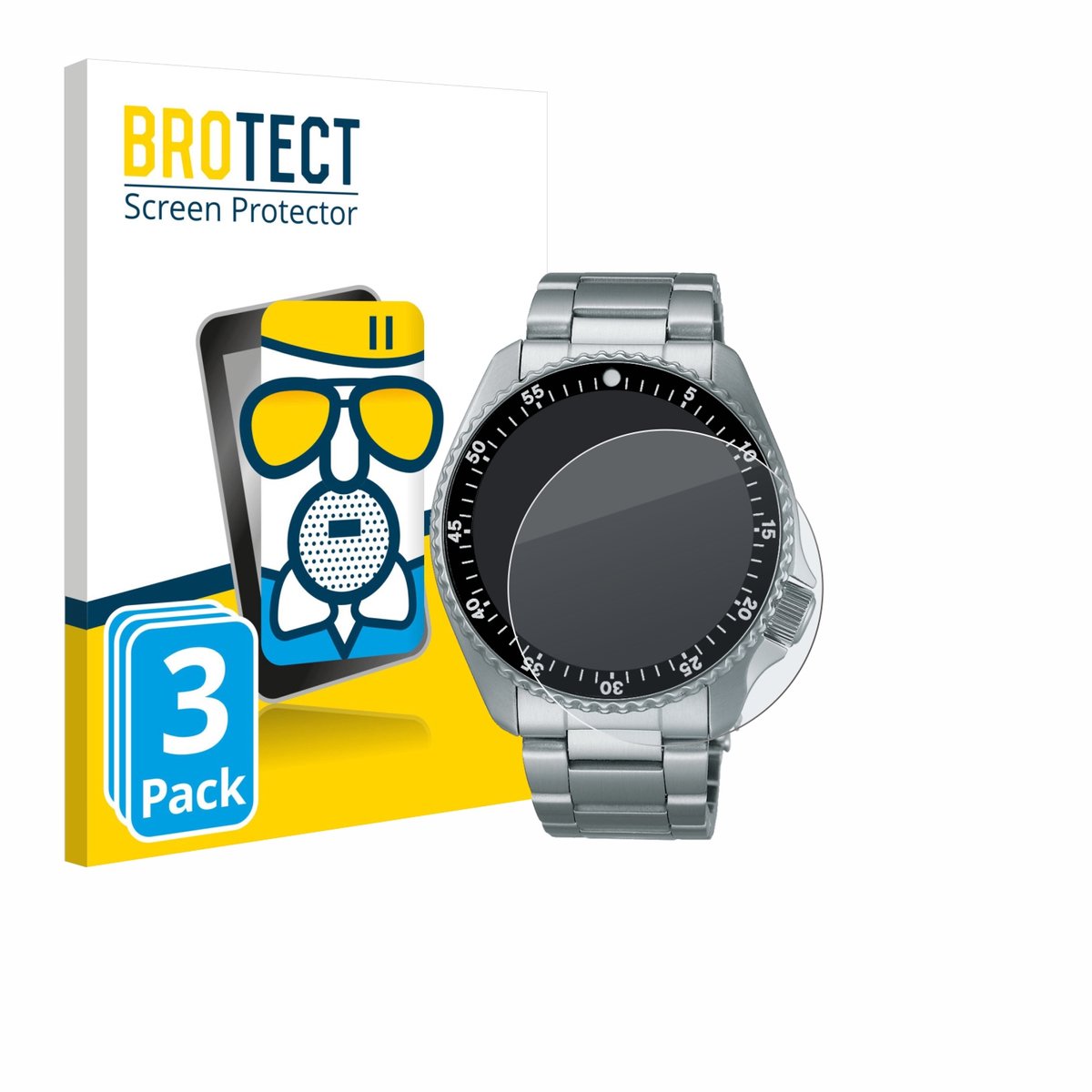 BROTECT - Screenprotector voor Seiko 5 Sports SRPM11K1 - Folie Beschermfolie Beschermglas matte 3 Stuks