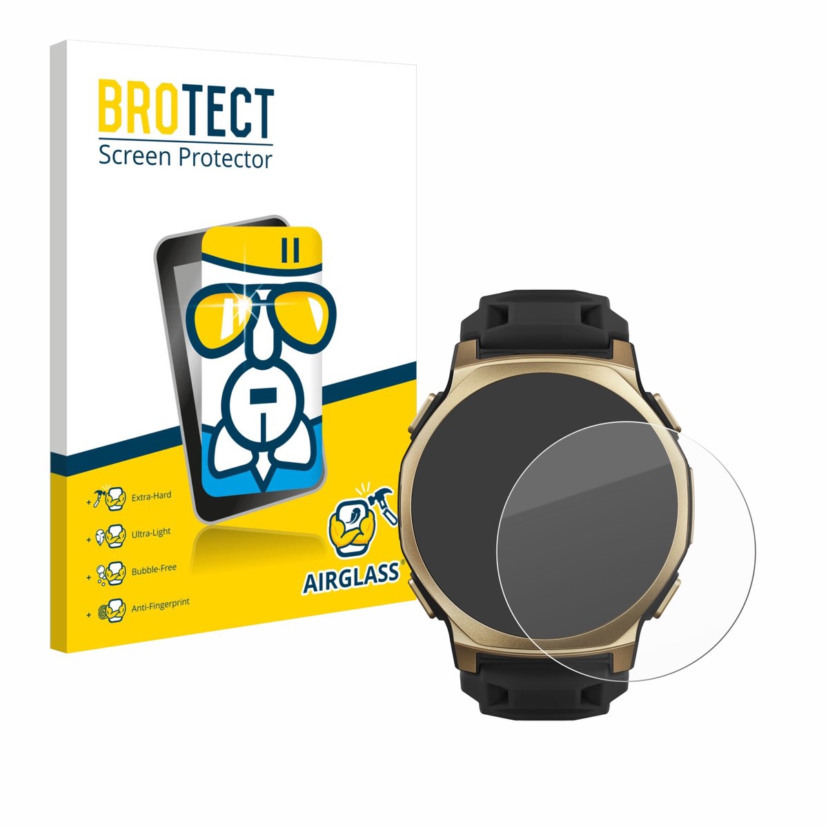 Screenprotector voor Huami Amazfit T-Rex 3 Pro (44 mm) Beschermglas transparant