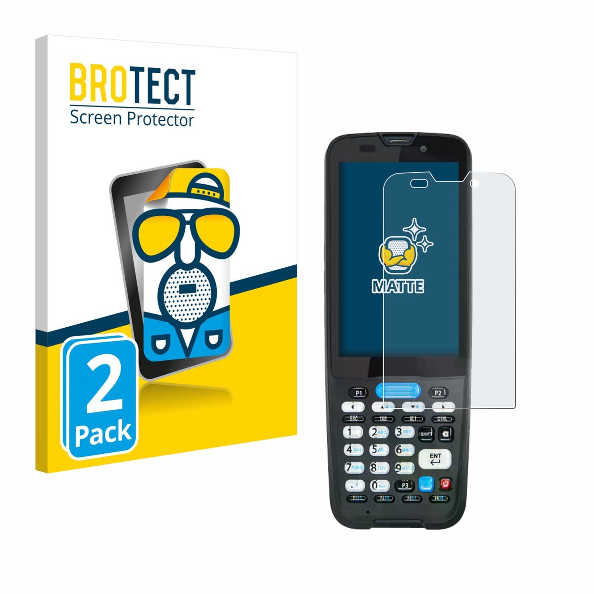 BROTECT - Screenprotector voor Unitech HT330 - Folie Beschermfolie matte 2 Stuks
