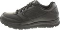 Zwarte Skechers sneaker, zijaanzicht met logo.