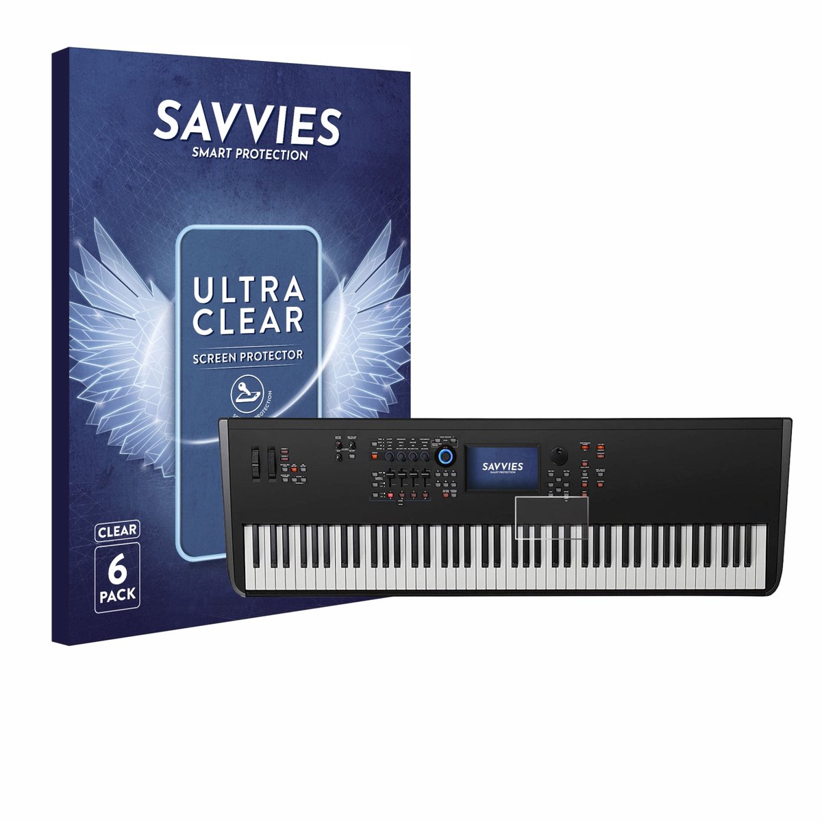Savvies - Screenprotector voor Yamaha MODX8+ - Folie Beschermfolie transparant 6 Stuks