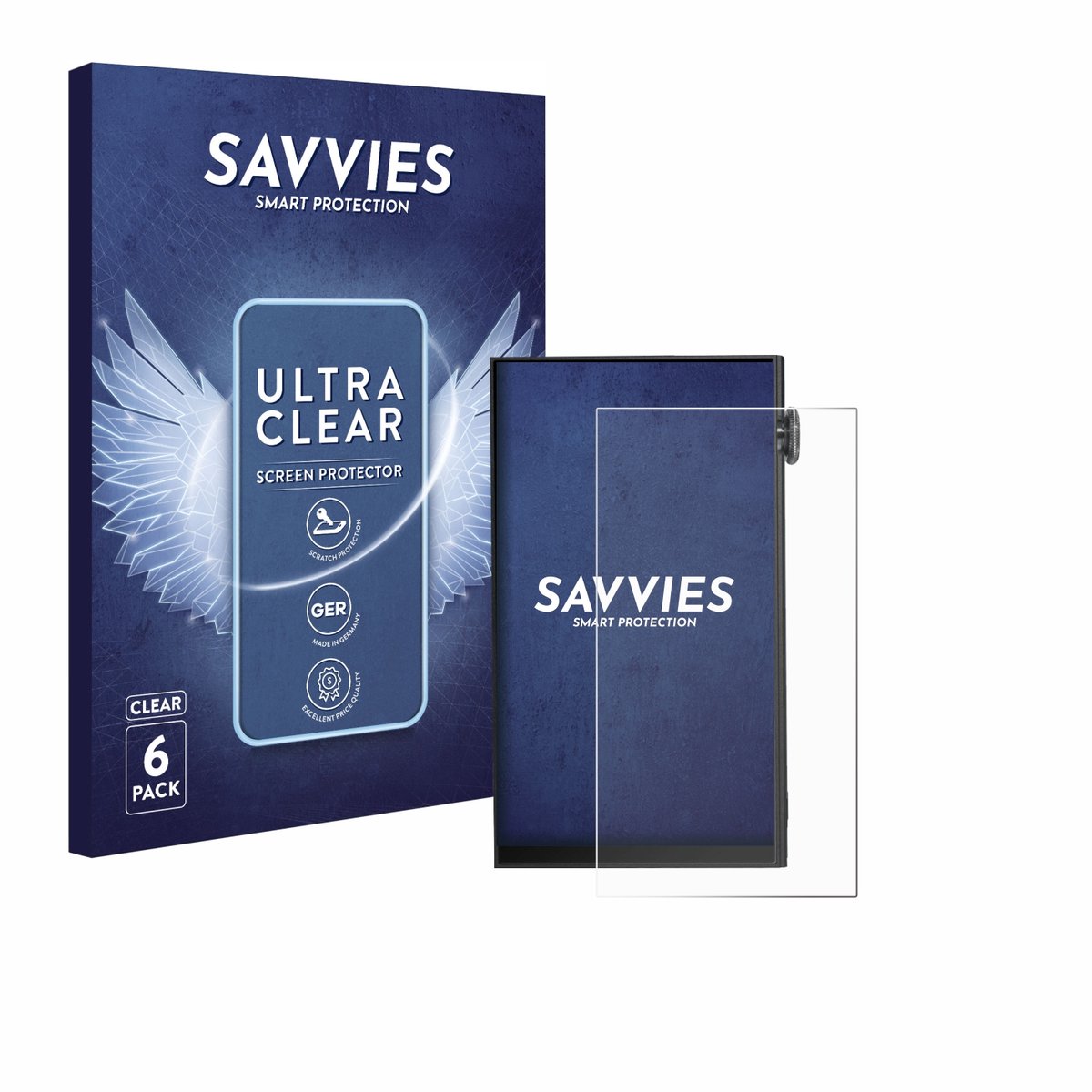 Savvies - Screenprotector voor iBasso DX180 - Folie Beschermfolie transparant 6 Stuks