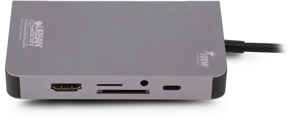 Urban Factory - TCM16UF - Mobiel dockingstation - 3x USB 3.0 - 4K HDMI - Card reader
