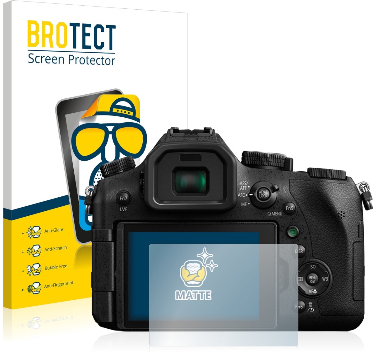 BROTECT - Screenprotector voor Panasonic Lumix DMC-FZ2000 - Folie Beschermfolie matte 2 Stuks