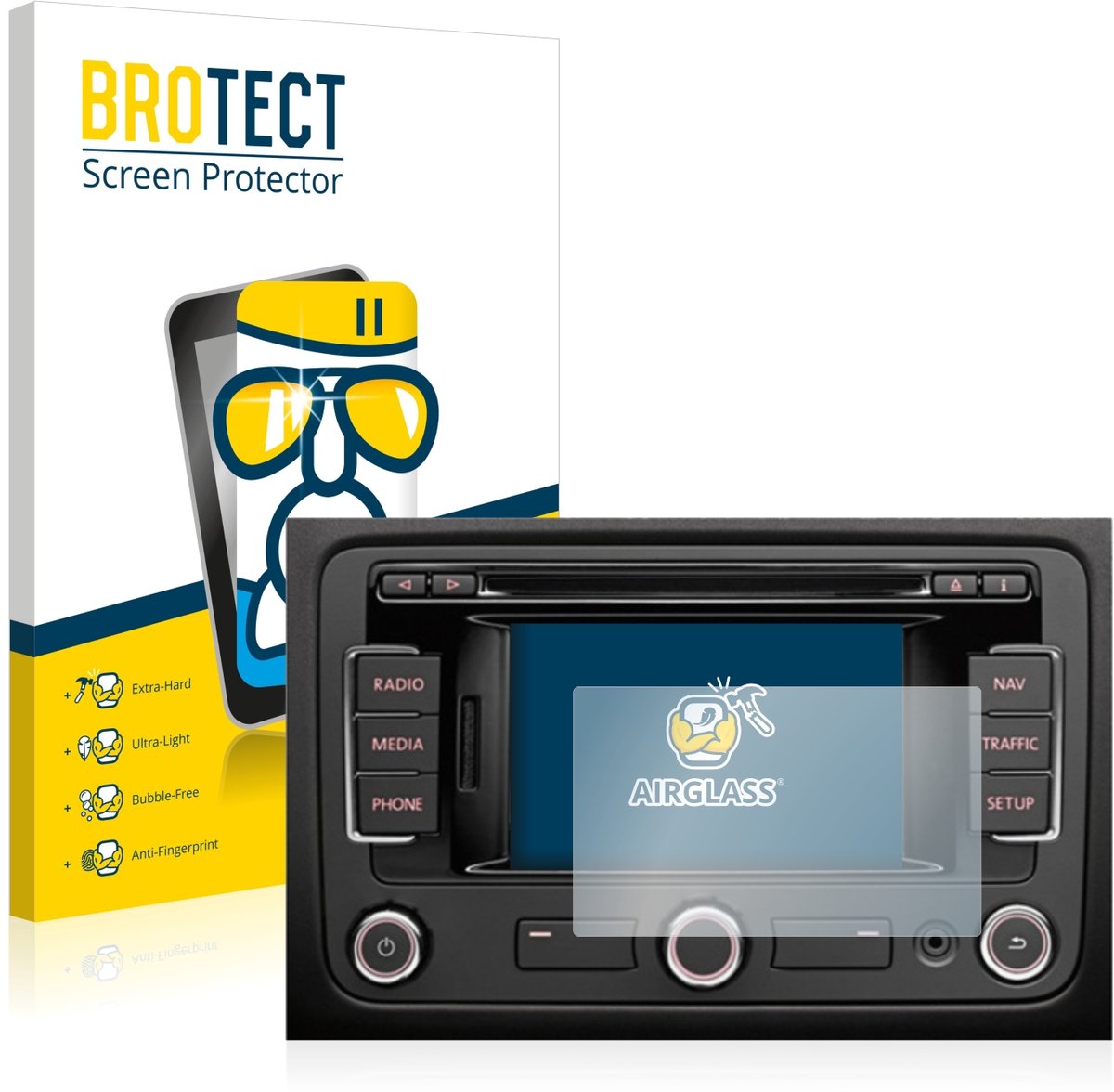 Screenprotector voor Volkswagen Passat B7 2010-2015 RNS 315 5" Beschermglas transparant