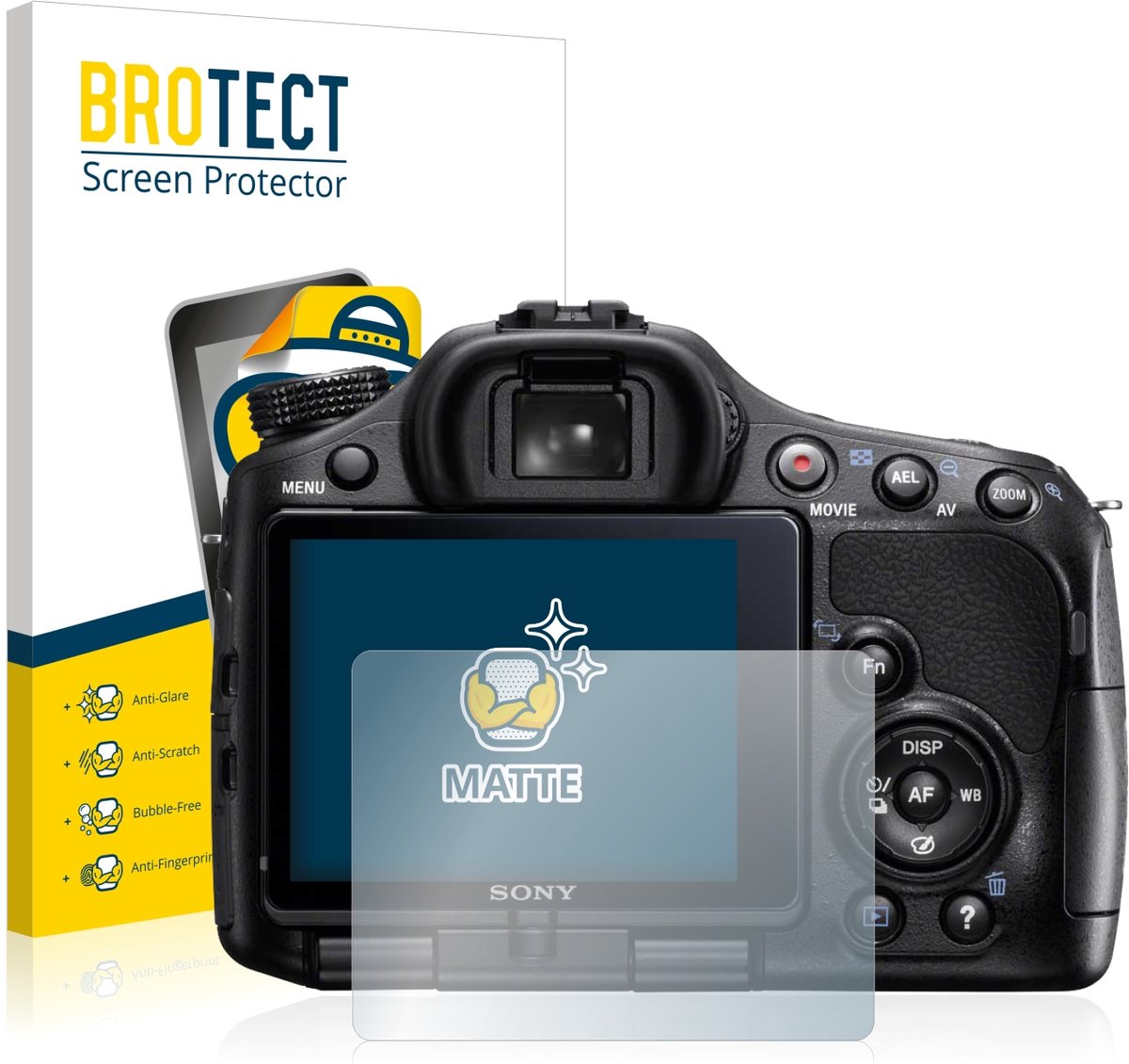 BROTECT - Screenprotector voor Sony Alpha 57 (SLT-A57) - Folie Beschermfolie matte 2 Stuks