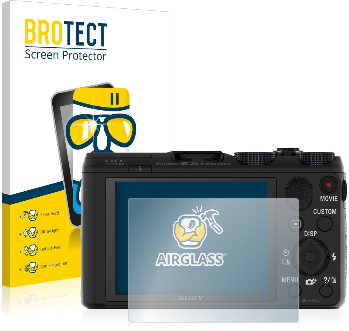 Screenprotector voor Sony Cyber-Shot DSC-HX50 Beschermglas transparant