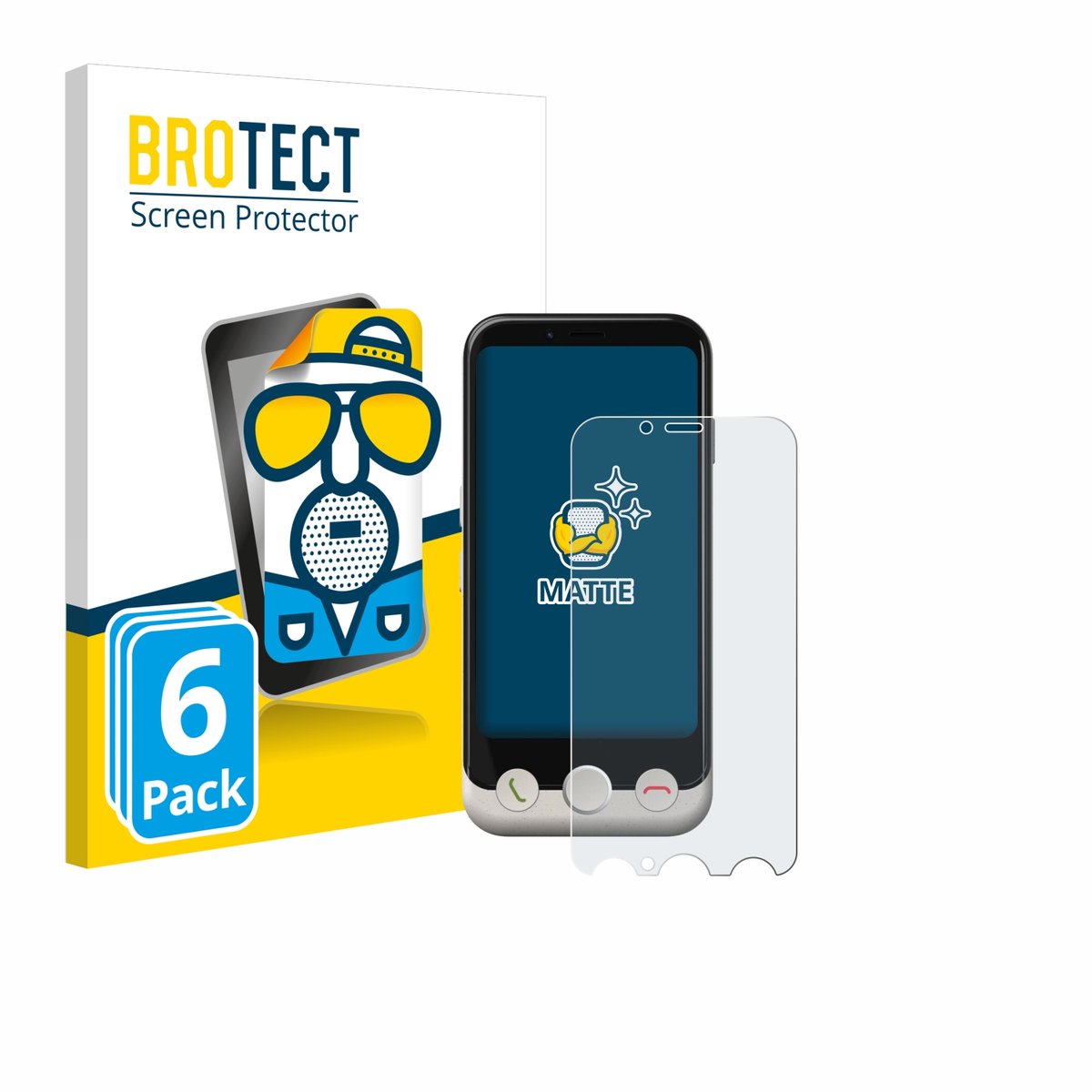 BROTECT - Screenprotector voor Doro Aurora A10 - Folie Beschermfolie matte 6 Stuks