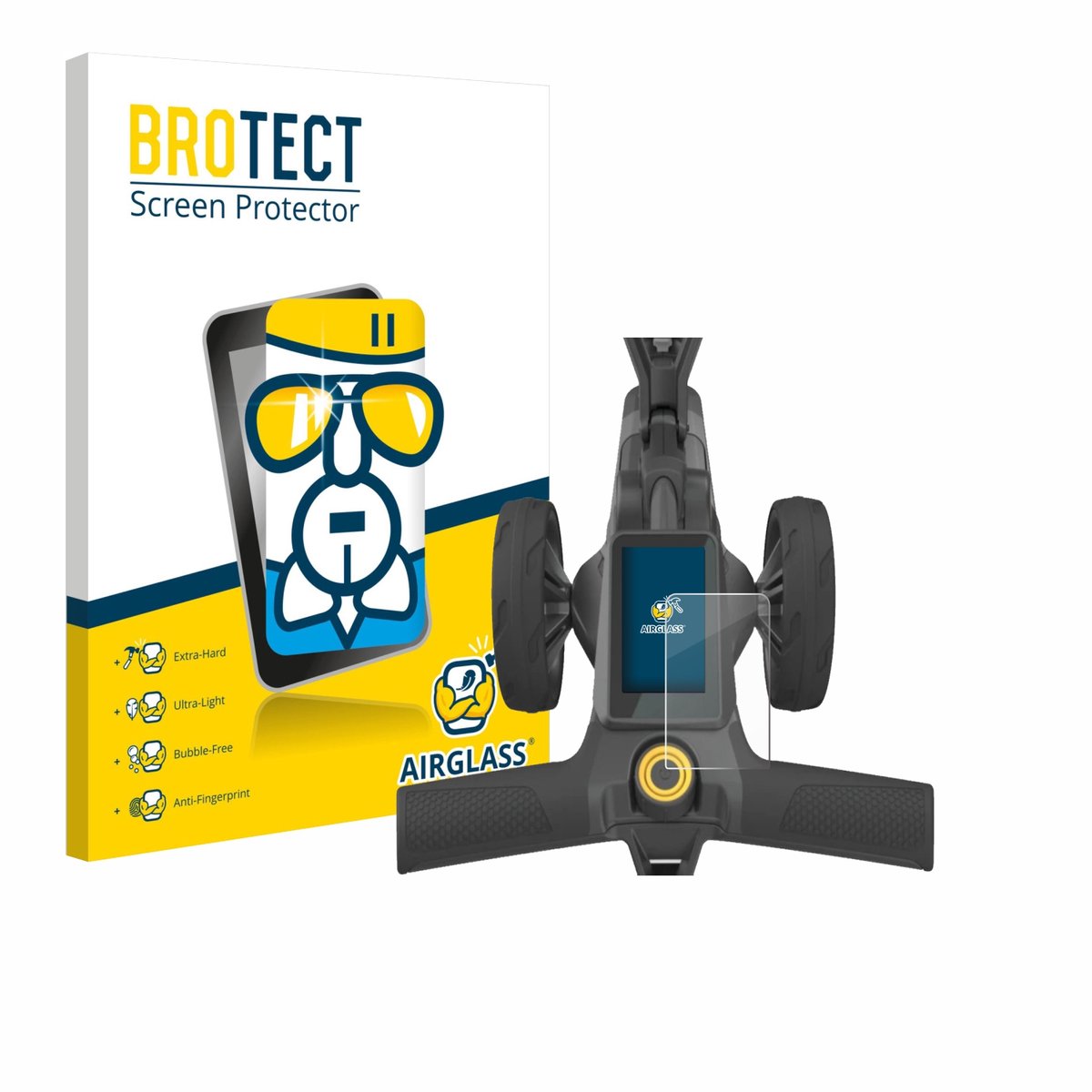 Screenprotector voor PowaKaddy CT10 Beschermglas transparant