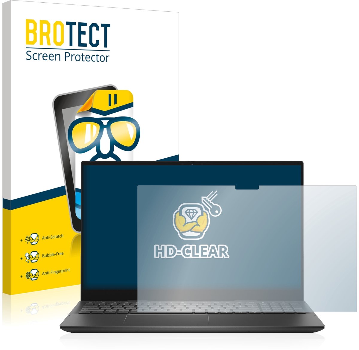 BROTECT - Screenprotector voor Dell Inspiron 15 7506 - Folie Beschermfolie transparant