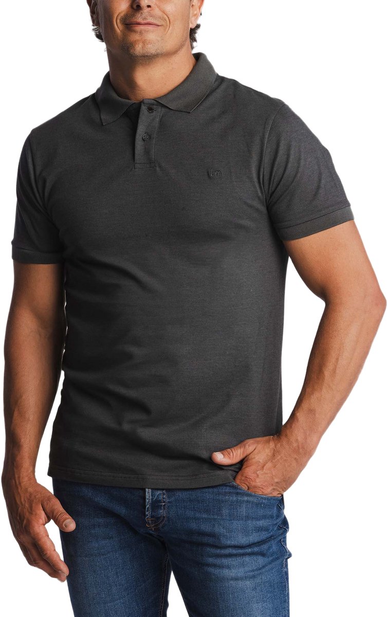 Undiemeister Polo Shirt Heren - Charcoal Moss (Grijs) - T-shirt - Hypoallergeen en antibacterieel - Anti-kreuk - Extra zacht - Anti-transpirant - Maat S