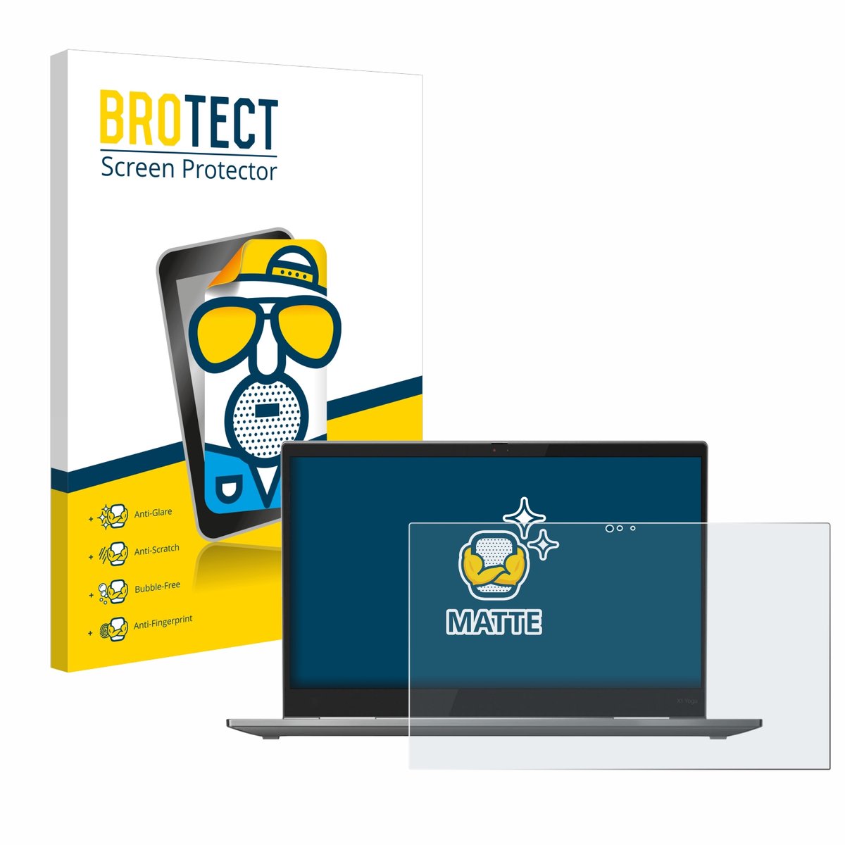 BROTECT - Screenprotector voor Lenovo ThinkPad X1 Yoga (5. Gen.) - Folie Beschermfolie matte