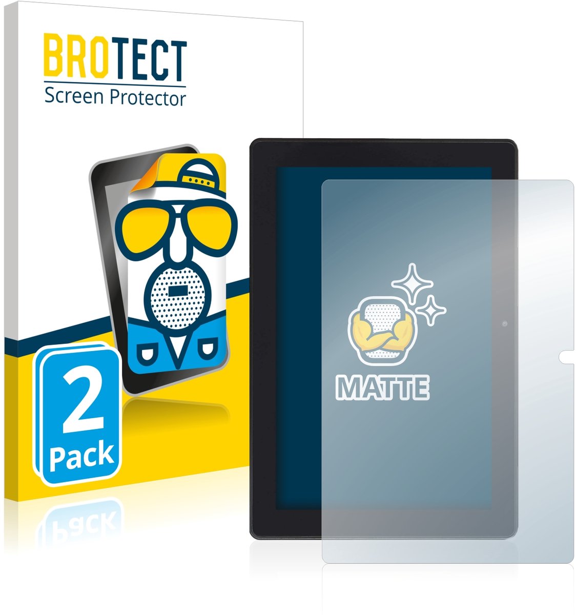 BROTECT - Screenprotector voor Simbans Tangotab 10" - Folie Beschermfolie matte 2 Stuks