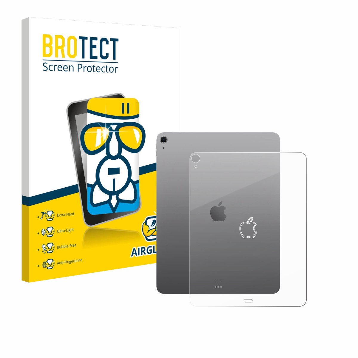 Screenprotector voor Apple iPad Air 13" M3 2025 (Achterkant) Beschermglas transparant