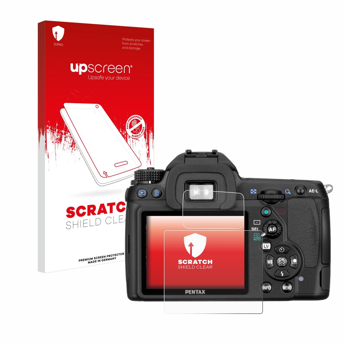 upscreen - Screenprotector voor Pentax K5, K-5 - Folie Beschermfolie transparant