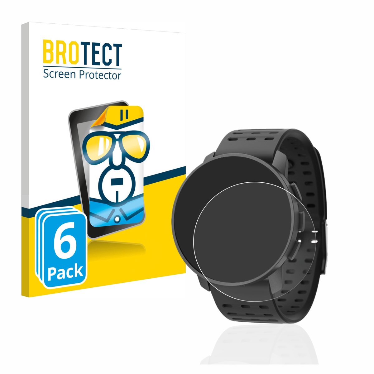 BROTECT - Screenprotector voor Suunto 9 Peak Pro - Folie Beschermfolie transparant 6 Stuks