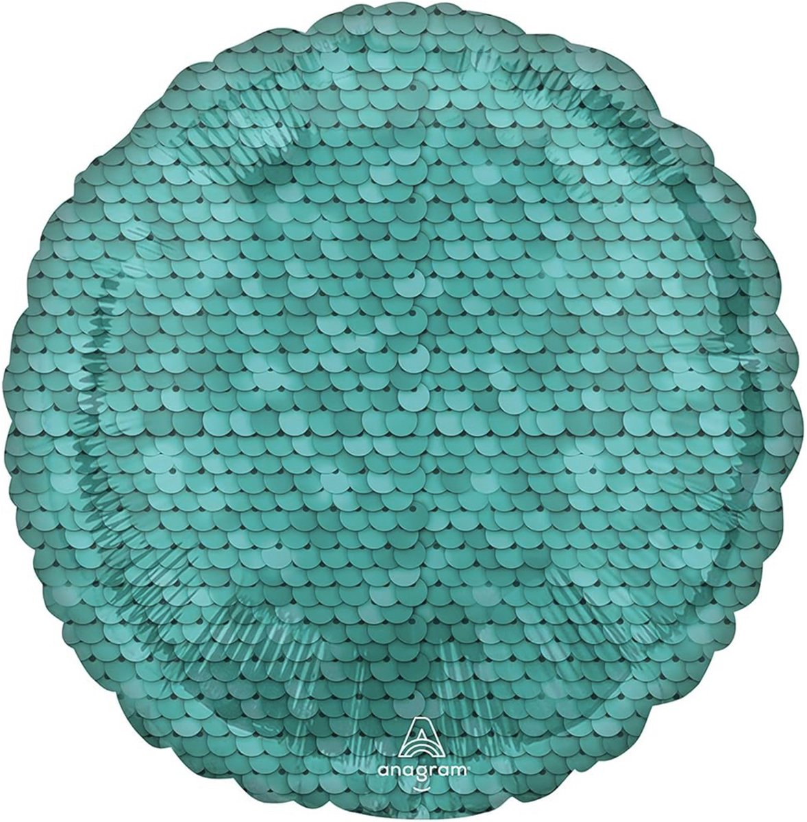 RIETHMULLER - Aluminium ballon blauwe schubben 43 cm zeemeerminthema