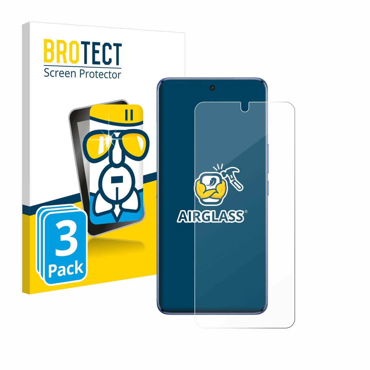 Screenprotector 3 Stuks voor Vivo V50 Beschermglas transparant