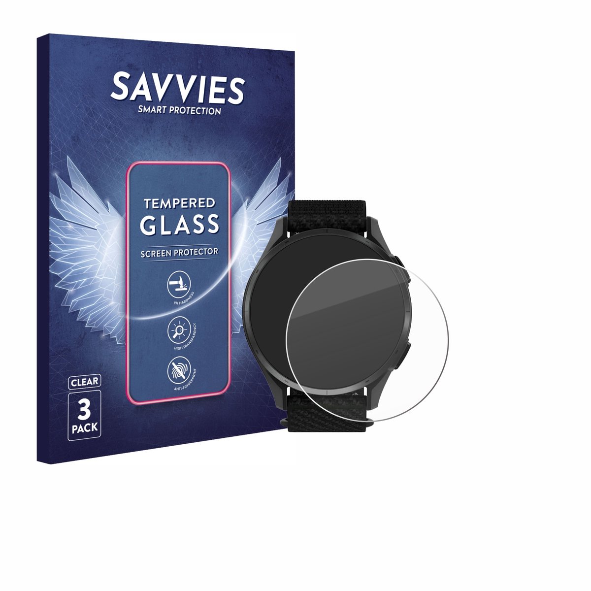 Savvies - Glas Screenprotector voor Garmin Approach S50 - Gehard Beschermglas 9H 3 Stuks