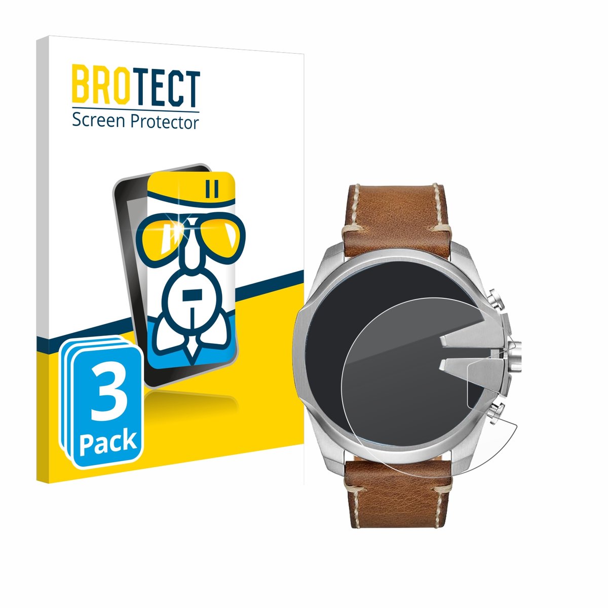 Screenprotector 3 Stuks voor Diesel Mega Chief Beschermglas transparant