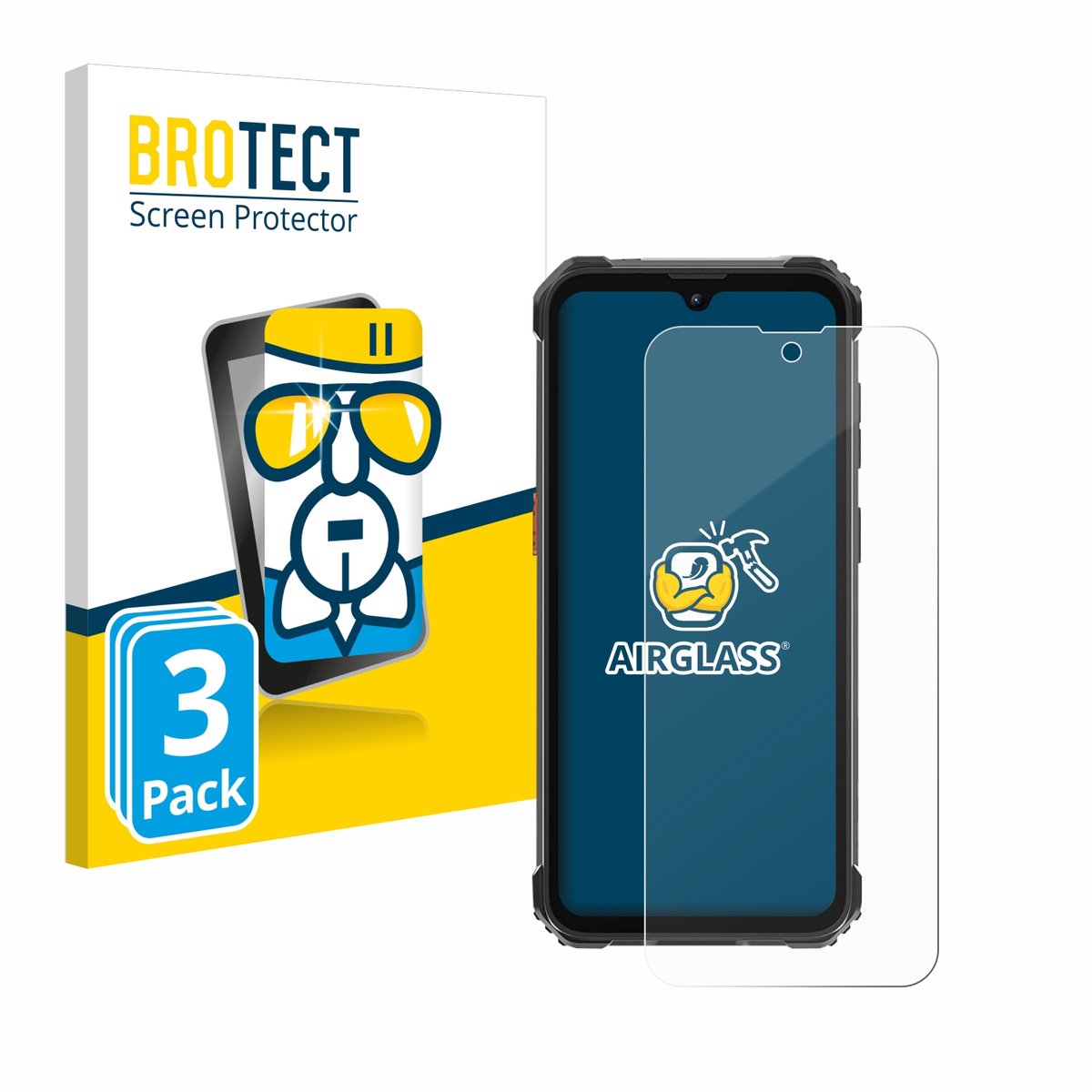 Screenprotector 3 Stuks voor Blackview BV5300 Pro (2023) Beschermglas transparant