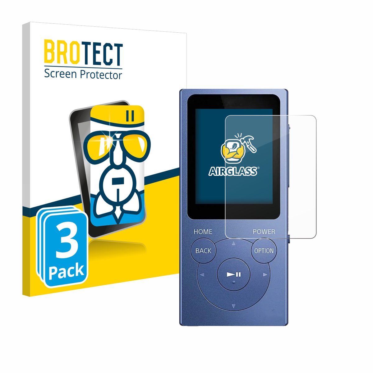 Screenprotector 3 Stuks voor Sony Walkman NW-E394 Beschermglas transparant