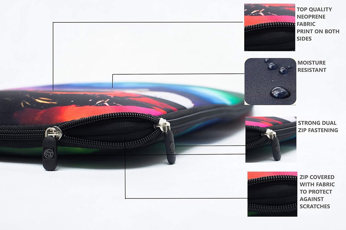 Waterafstotende 15.6 inch Laptoptas Neopreen Sleeve voor Notebook en Tablet