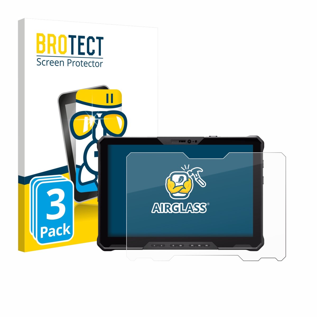 Screenprotector 3 Stuks voor Dell Pro Rugged 12 RA02260 Beschermglas transparant